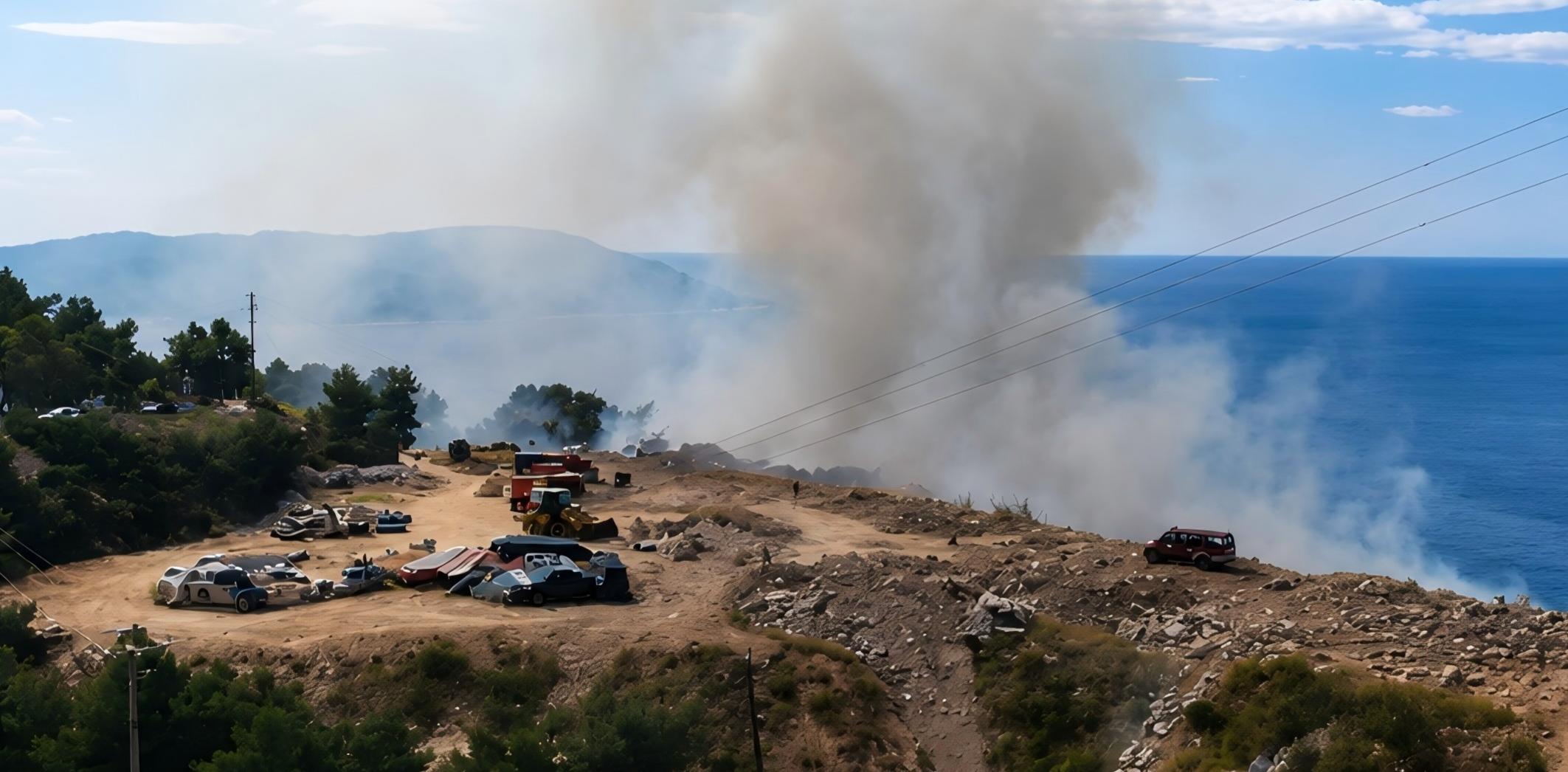Πυρκαγιά στο Δήμο Σπετσών