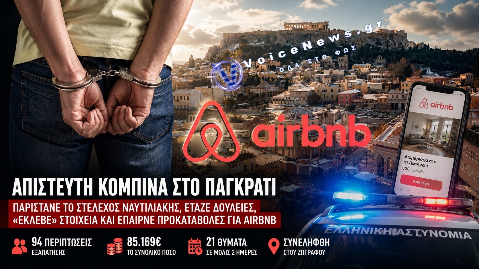 Απίστευτη κομπίνα στο Παγκράτι: 27χρονος παρίστανε το στέλεχος ναυτιλιακής και εξαπατούσε δεκάδες πολίτες