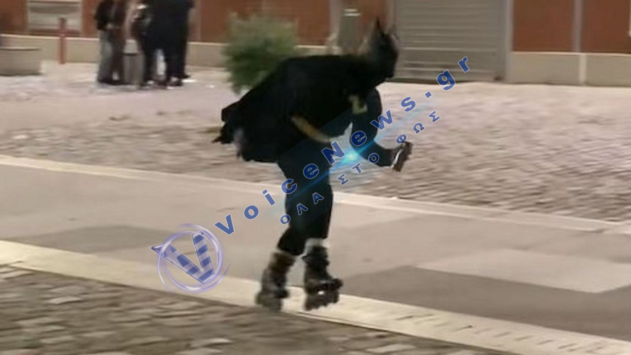 Ενας “Μπάτμαν” με rollers κάνει βόλτες στη θεσσαλονίκη και γίνεται viral