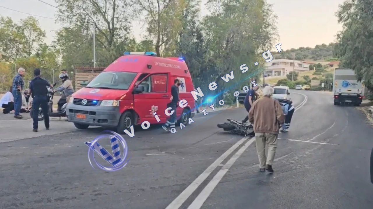 Σοβαρό τροχαίο με μηχανή στον Άγιο Νικόλαο – Στο νοσοκομείο ο οδηγός μετά από σύγκρουση με επαγγελματικό όχημα
