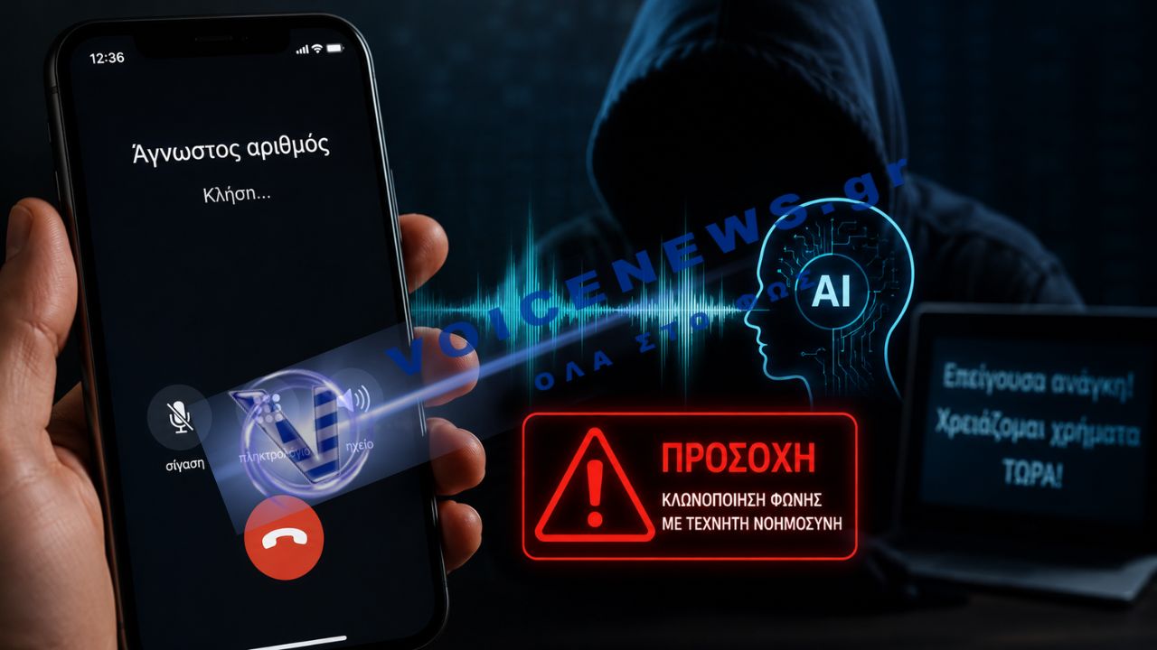ΝΕΑ ΤΗΛΕΦΩΝΙΚΗ ΑΠΑΤΗ ΜΕ ΤΕΧΝΗΤΗ ΝΟΗΜΟΣΥΝΗ: ΚΛΩΝΟΠΟΙΟΥΝ ΦΩΝΕΣ ΚΑΙ ΠΑΡΙΣΤΑΝΟΥΝ ΣΥΓΓΕΝΕΙΣ ΓΙΑ ΝΑ ΑΠΟΣΠΑΣΟΥΝ ΧΡΗΜΑΤΑ