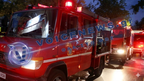 Μεγάλη κινητοποίηση για φωτιά σε επιχείρηση στο Μενίδι
