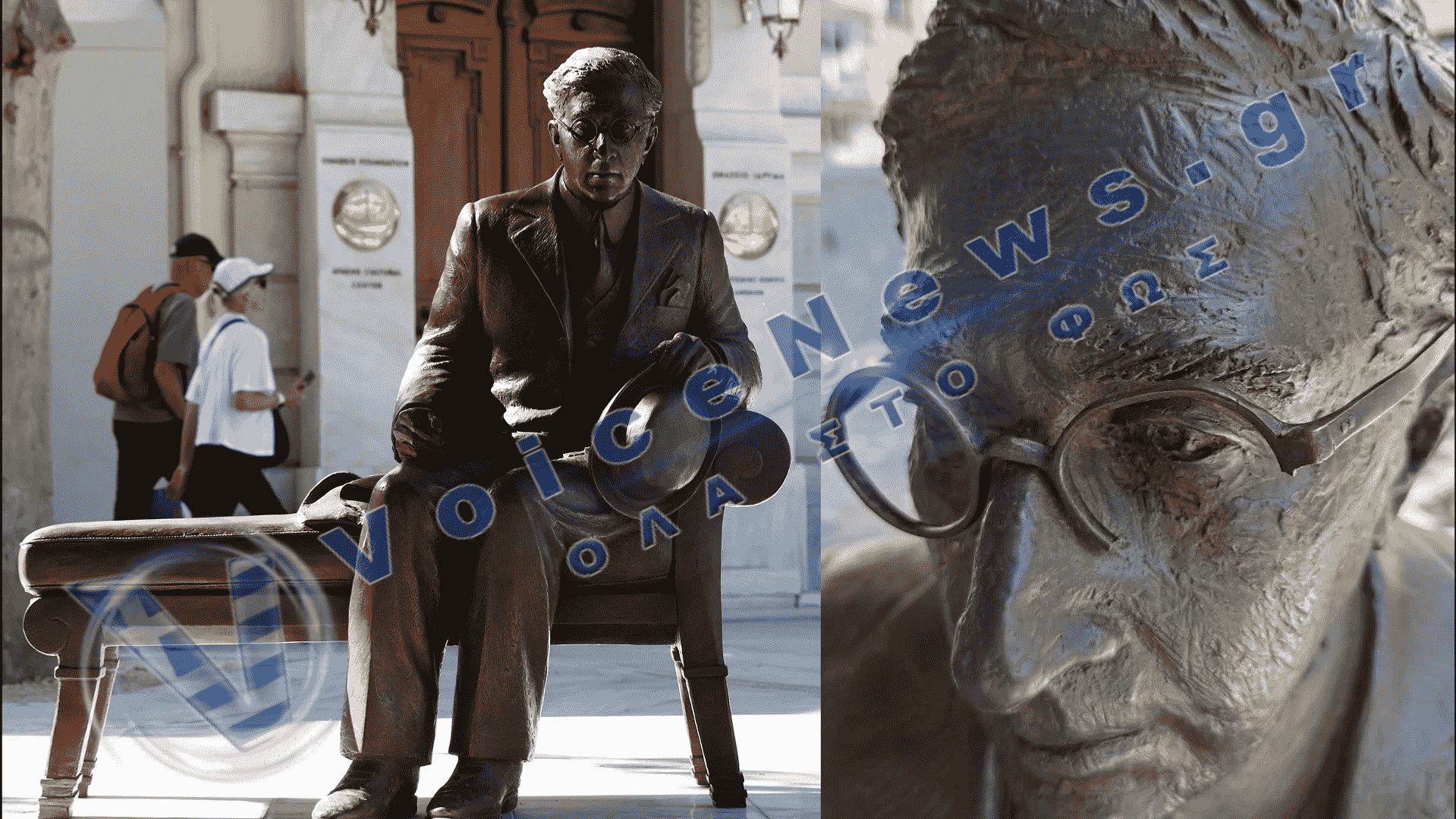 Βανδαλισμός στο νέο άγαλμα του Κωνσταντίνου Καβάφη στη Διονυσίου Αρεοπαγίτου