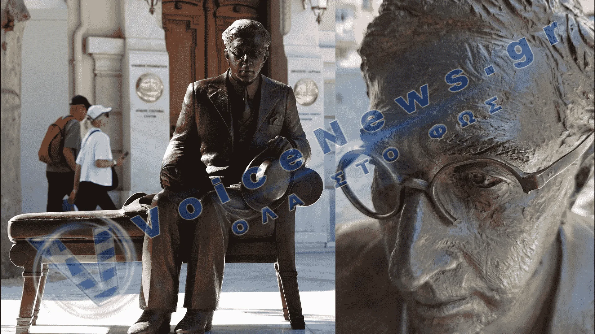 Βανδαλισμός στο νέο άγαλμα του Κωνσταντίνου Καβάφη στη Διονυσίου Αρεοπαγίτου