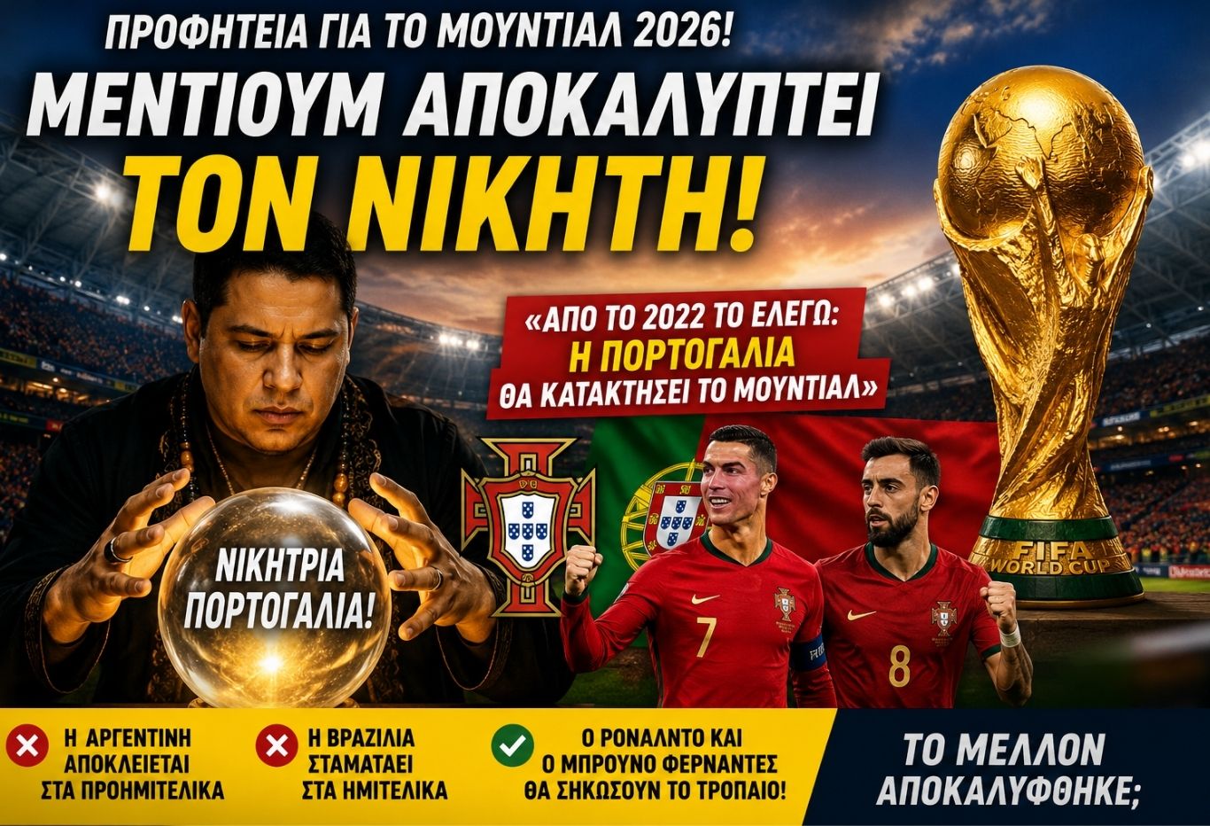 Μέντιουμ «έβγαλε» τον νικητή του Μουντιάλ 2026: «Αυτή η χώρα θα το σηκώσει!»