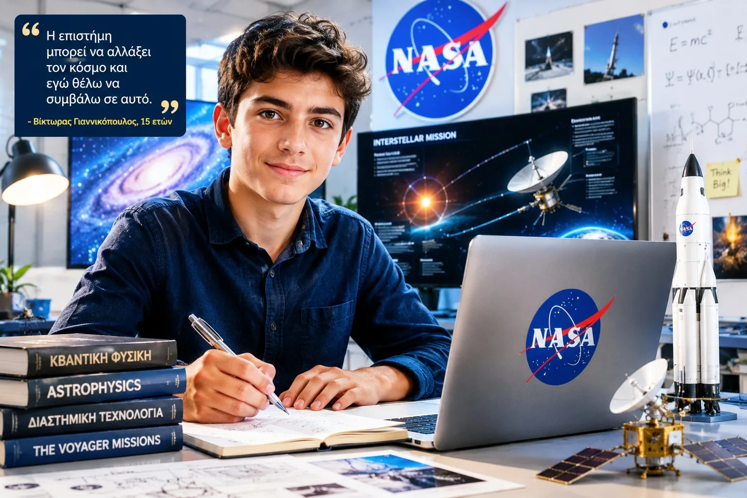 Ο 15χρονος Έλληνας που συνεργάζεται με τη NASA και ονειρεύεται τα άστρα