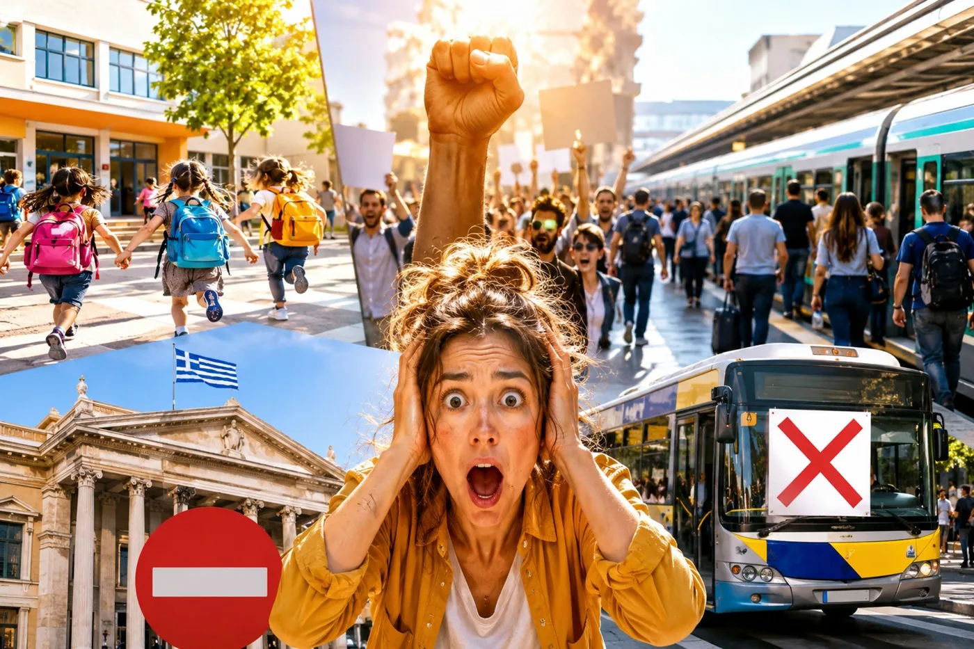Απεργιακό χάος την Τετάρτη: Παραλύει Δημόσιο, σχολεία και μετακινήσεις