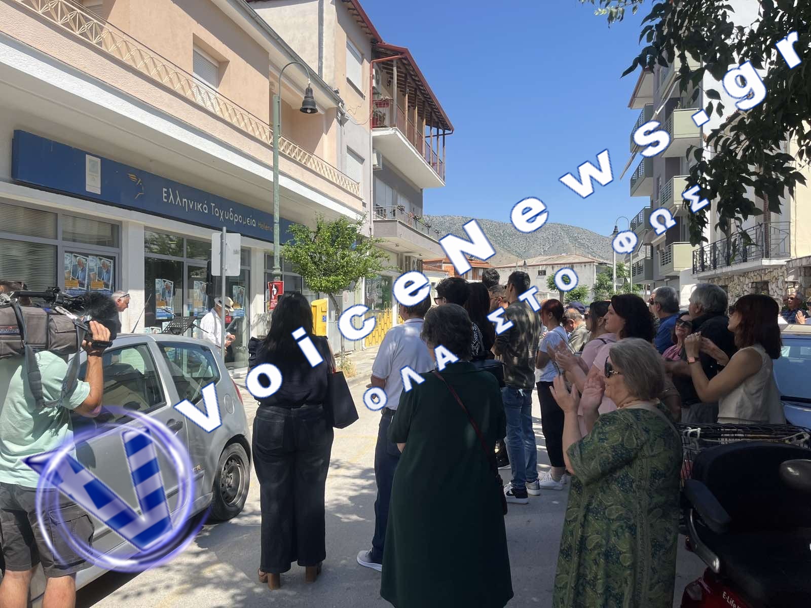 Διαμαρτυρία στον Τύρναβο για το κλείσιμο των ΕΛΤΑ (BINTEO)