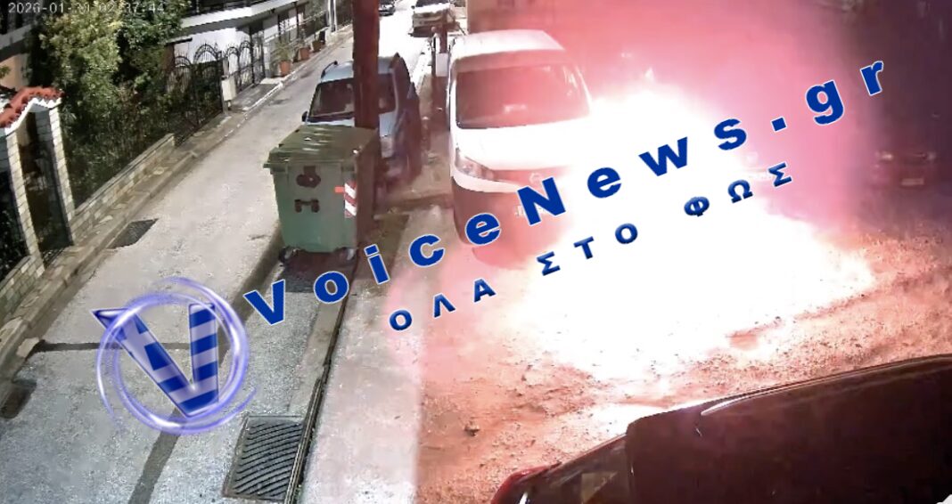 Λαρισαίος δικηγόρος ανάρτησε βίντεο με άτομο που έβαλε φωτιά σε αυτοκίνητο στην Λάρισα