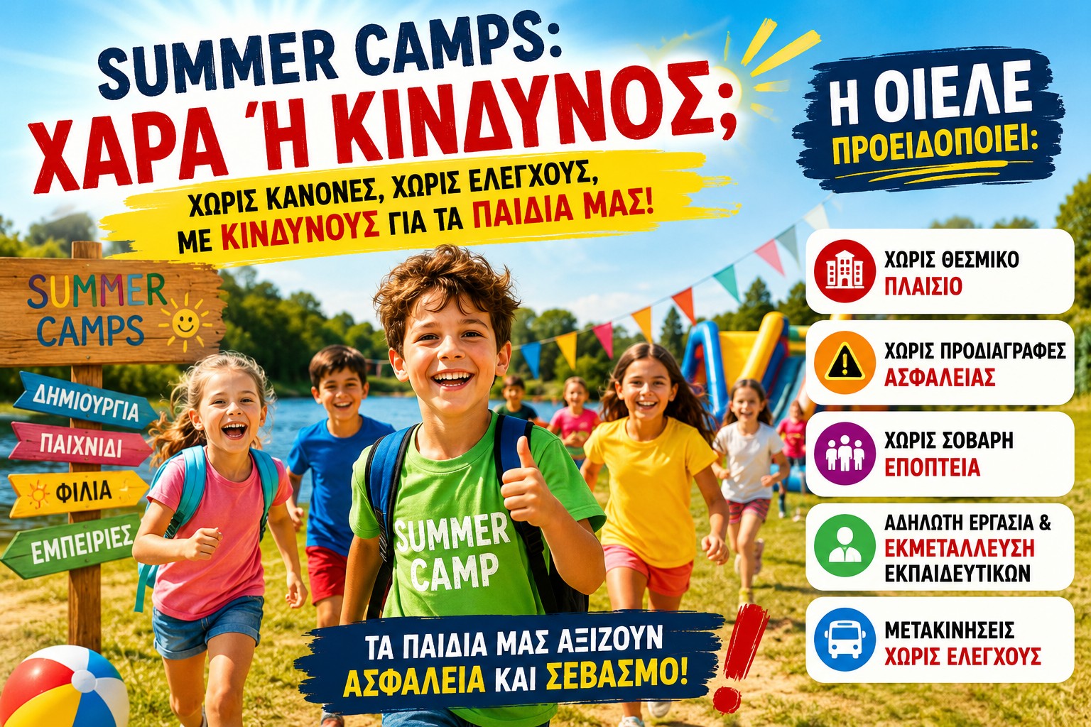 Ποιος προστατεύει τα παιδιά; Βαρύτατες καταγγελίες για ανεξέλεγκτα summer camps