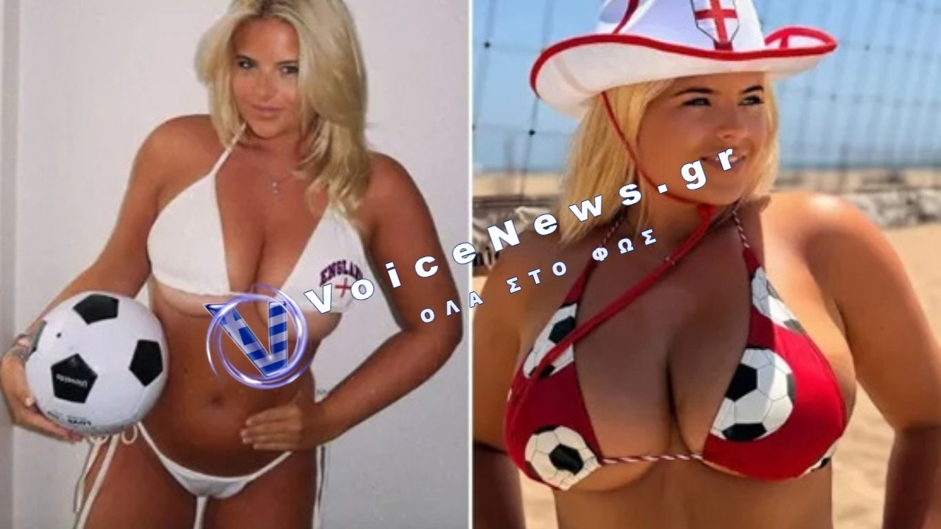 Viral η Apollonia Llewellyn με μπικίνι στα χρώματα της Αγγλίας