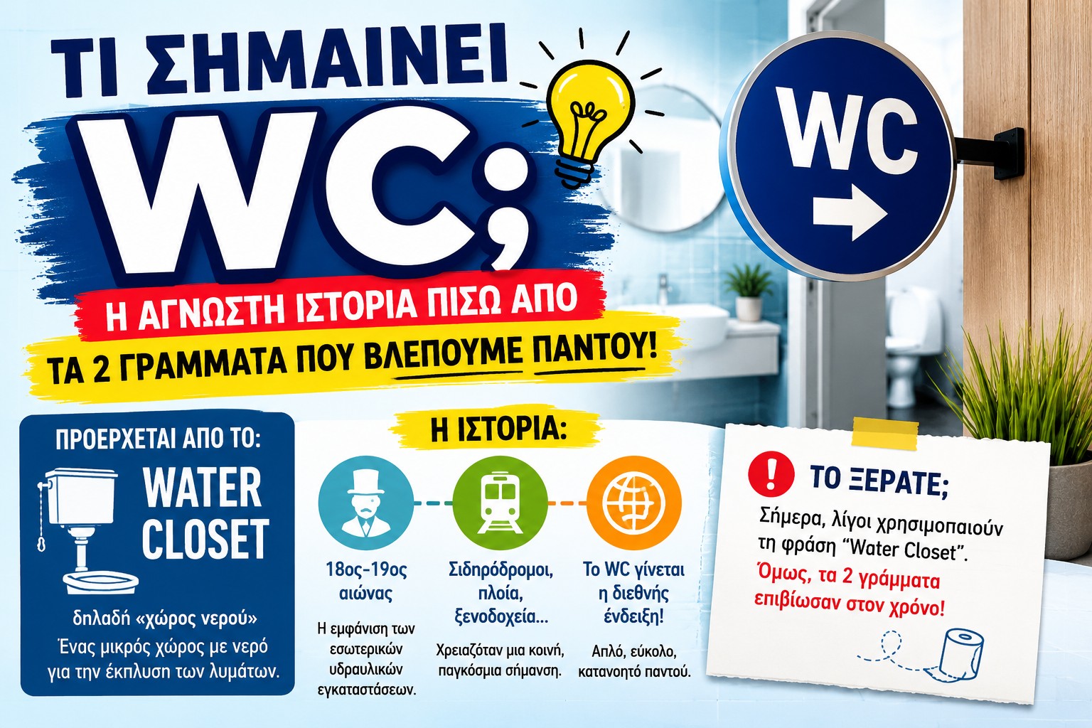 WC: Η λέξη που βλέπουμε κάθε μέρα αλλά σχεδόν κανείς δεν ξέρει τι σημαίνει πραγματικά