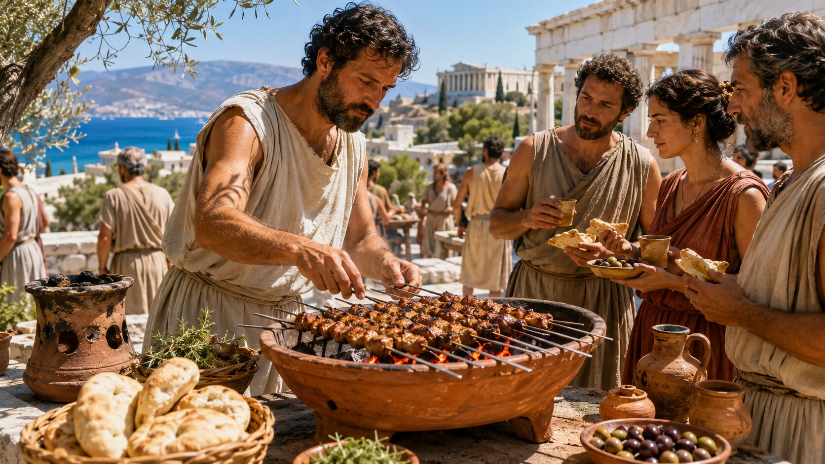 Το σουβλάκι των αρχαίων Ελλήνων: Πώς το έλεγαν και τι σχέση είχε με τον «οβελίσκο»