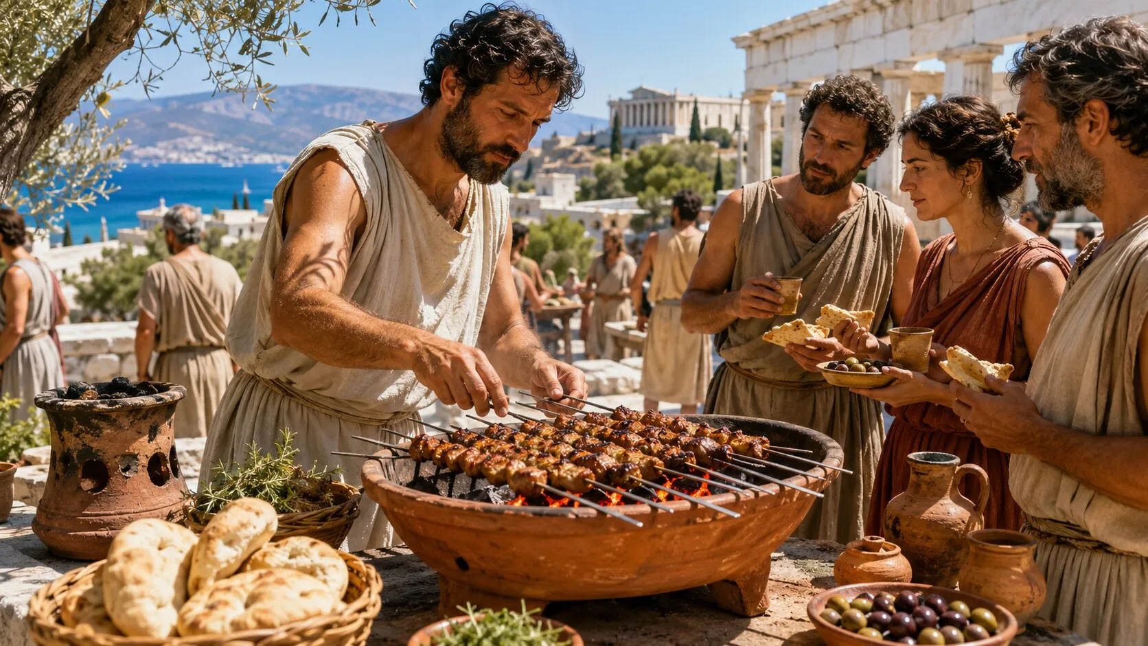 Το σουβλάκι των αρχαίων Ελλήνων: Πώς το έλεγαν και τι σχέση είχε με τον «οβελίσκο»