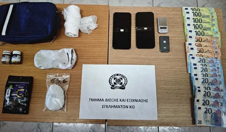 Σύλληψη στην Κω: Χειροπέδες σε 30χρονο για διακίνηση κοκαΐνης – Τι βρέθηκε στην κατοχή του