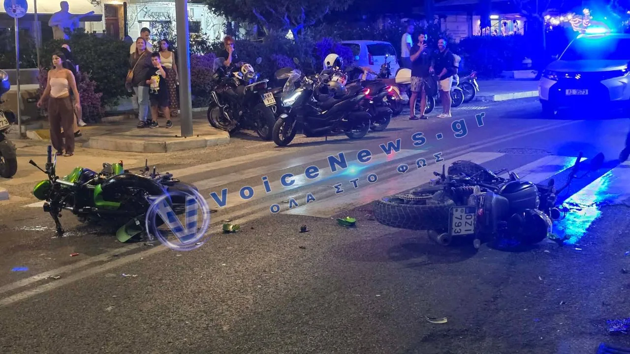 Σύρος: Σφοδρή σύγκρουση δύο μηχανών – Αεροδιακομιδή τραυματία στη Νίκαια