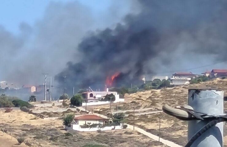 Συναγερμός στην Κερατέα: Φωτιά ξέσπασε δίπλα σε σπίτια στο Βρωμοπούσι, δείτε βίντεο