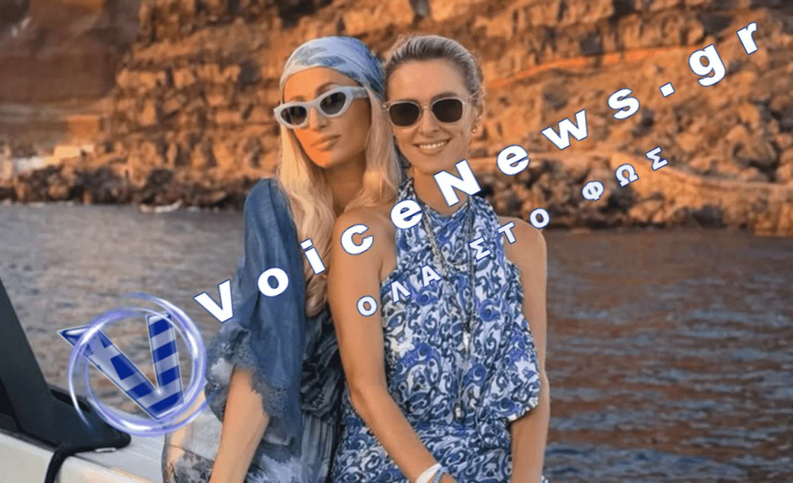 Η Πάρις Χίλτον στη Σαντορίνη με την οικογένειά της