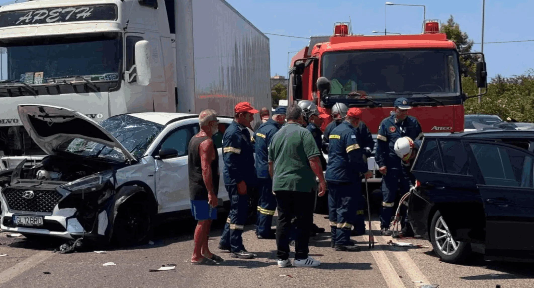 Σοβαρό τροχαίο στην υποθαλάσσια σήραγγα Ακτίου: Καραμπόλα με φορτηγό και 3 Ι.Χ. – Τρεις τραυματίες