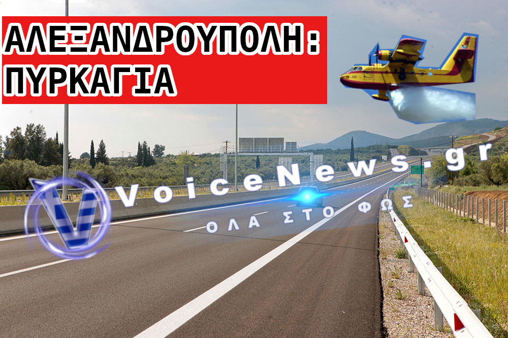Πυρκαγιά σε δασική έκταση κοντά στην Εγνατία Οδό στην Αλεξανδρούπολη