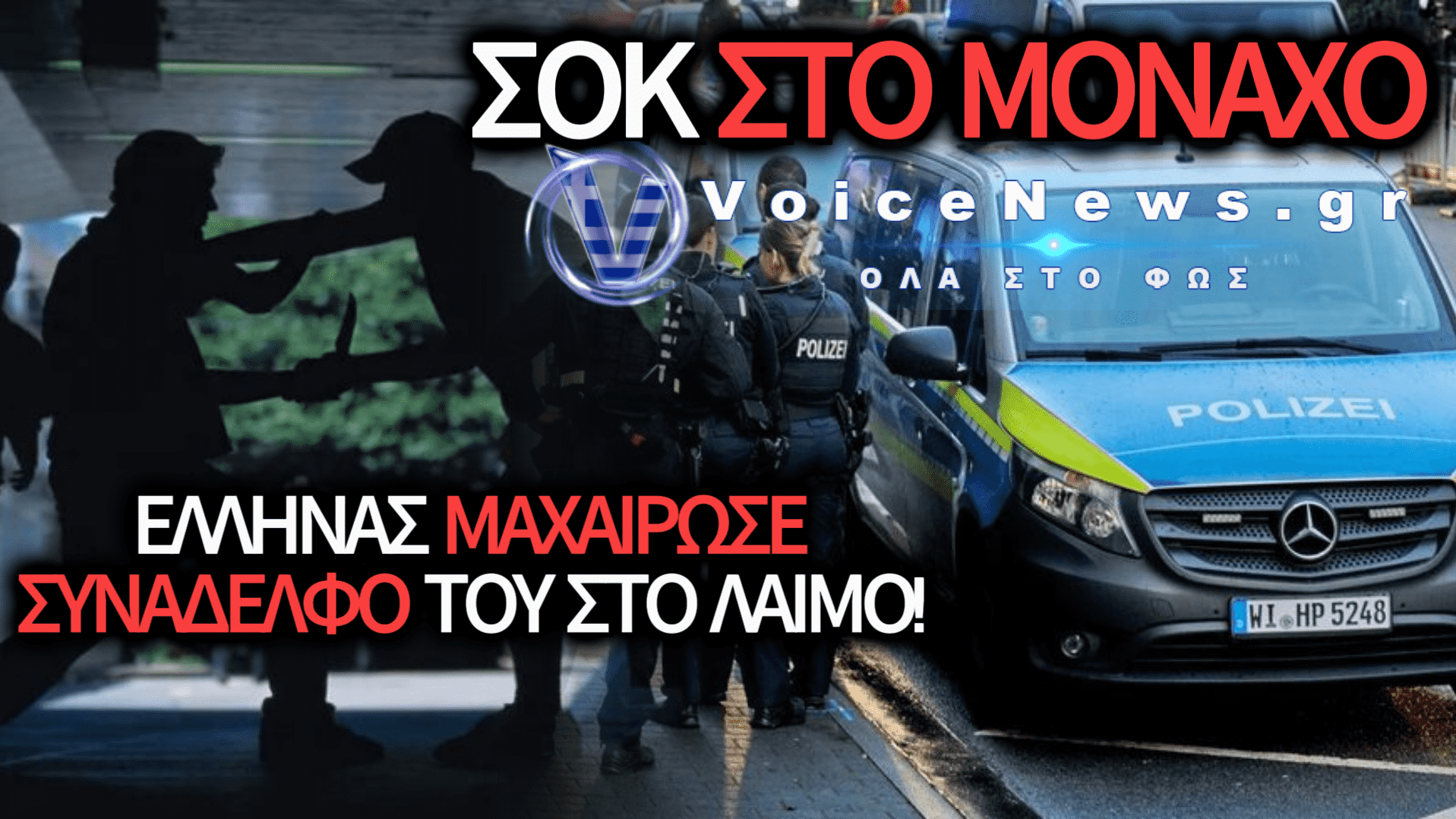 ΑΙΜΑΤΗΡΗ ΣΥΜΠΛΟΚΗ ΜΕΤΑΞΥ ΕΛΛΗΝΩΝ ΣΕ ΕΣΤΙΑΤΟΡΙΟ ΣΤΟ ΜΟΝΑΧΟ: ΣΤΟ ΨΥΧΙΑΤΡΕΙΟ Ο ΔΡΑΣΤΗΣ