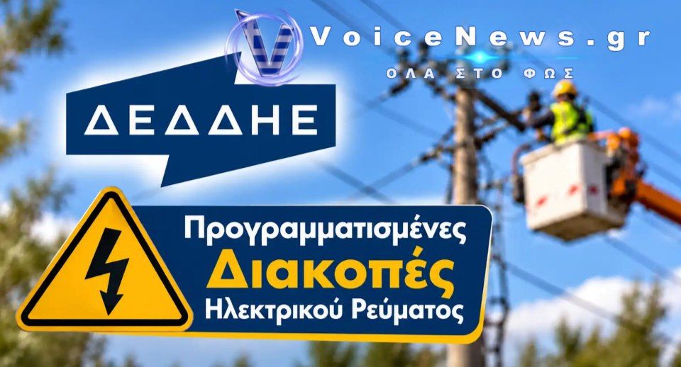 Διακοπές ρεύματος έχουν προγραμματιστεί για σήμερα, Τρίτη 6 Οκτωβρίου σε περιοχές της Αττικής.